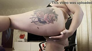 Blonde Tattooed Dancer Plays with Her Ass and Pussy Holes