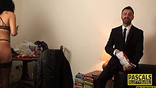 Bound Latina Sub Gets Fingered And Fucked In Stockings, Submitting To Male Dom?