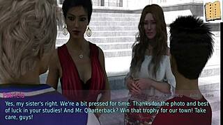 Stepmother's Secret Game with Teen Brunette Wife