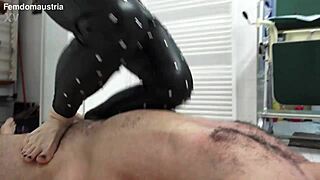 Alice Tramples Slave Maskjoe on Tennis Balls with Domination