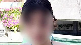 Blue bikini on japanese couple?