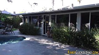 Tattooed big tits babe gets creamed in cuckolding scene with monster cock