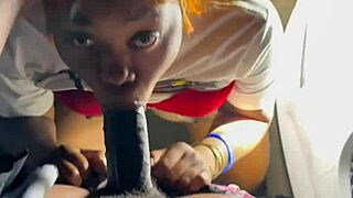 Ebony babe creampied in Beale Street parking garage.