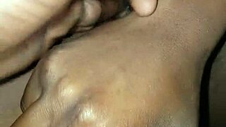 Hairy ebony pussy gets pounded hard, damn! 😜