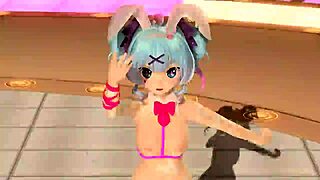 hatsune miku in nude bunny costume, full mod for project diva.