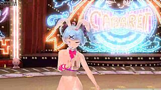 hatsune miku in nude bunny costume, full mod for project diva.