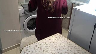 Stupid Maid Stuck in Washing Machine! Watch Her Huge Latina Ass Struggle!