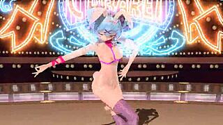 hatsune miku in nude bunny costume, full mod for project diva.
