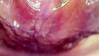 I feel the camera inside my creamy juicy pussy as I cum hard with dildo