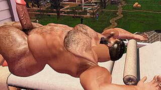lucky masseuse with hunk