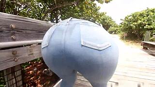 Monster Booty Puerto Rican Sucks Black Dick Outdoors