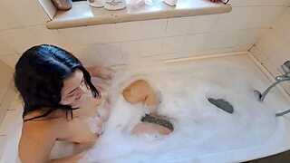 Latina wife craves handyman in steamy tub fix