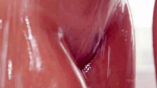 Two beautiful Czech women enjoy a relaxing shower together in a European setting