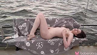Solo Brunette Margo Von Tesse Masturbating Wild on Yacht in 4K!