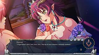 Greedy succubus swallows huge cumshot eagerly