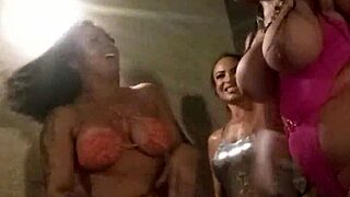 three brazilian babes pamela, melissa, and belinha relaxing in the hot tub on holiday