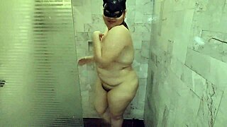 Taking a horny shower, waiting for cock.