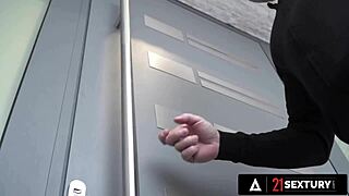 Young bookworm tempted by aged lecturer for shaved sucking