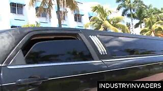 Roxy Love Sucks Big Black Cock Doggystyle In Limo Back