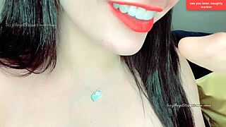 Hot latina brunette gives jerk off instructions while fisting her ass and sucking dildo for cum facial