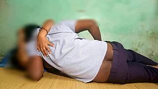 Amazing village aunty in softcore student outdoor scene