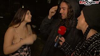 Bold Public Street Casting Where Young Teen Picks Up Strangers for Intense Action