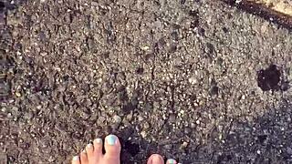 Dirty Calloused Soles On Bare Feet