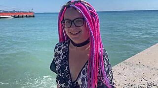 Filming Crazy Outdoor Vacation With Brunette Teen Spanking And Cum