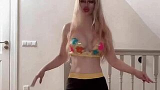 Belly Dancer Goddess Sways Her Huge Curves in Stunning Dance Moves. Her Glasses Add a Sexy Touch.