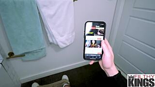 Watch her tight pussy take that huge cock