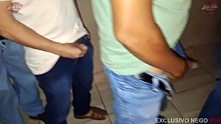 close up of thick substance on her body in a private moment.