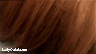 French amateur gets fucked by waiter in restaurant toilet with condom