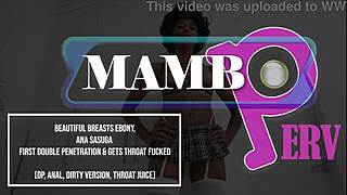 ebony ana sasuga takes first double penetration hard