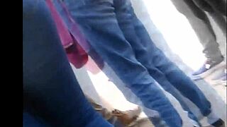 teen latina's big candid ass in tight jeans