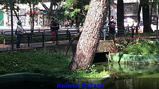 Latina MILF Bent Over for Rough Anal Assfucking on Balcony.