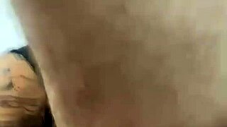 She's sucking on that monster cock like a pro, making the cuckold watch.