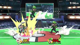 Green plumber takes on innocent twins in the game
