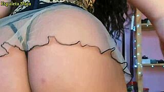 Latina Brunette Twerks With Panties In Ass For Camera
