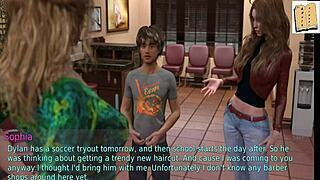 a wife and stepmother share intimate moments