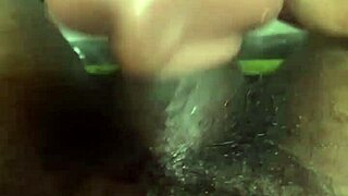 Couple explores big black cock and toys with handjob