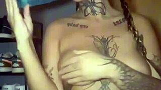 Big Titty Goth Fingers Herself Hard While She Cums