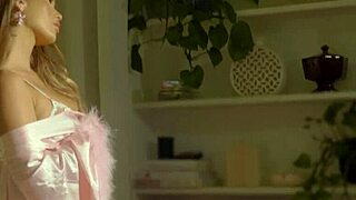 Big tits natural blonde teen looks beautiful posing in sexy lingerie