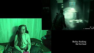 Naked BBW brunette plays at the lake house with her big tits and ass 😏