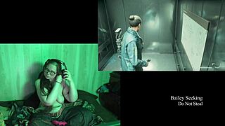 Naked BBW brunette plays at the lake house with her big tits and ass 😏