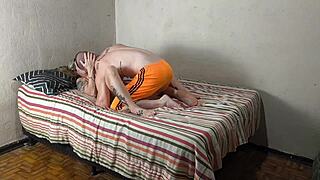 Stepmom Sucks And Fucks Stepson's Monster Cock Bareback