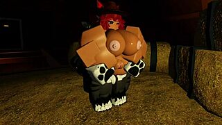 hot cowgirl gets fucked hard while milking her big dicked wolf's cock