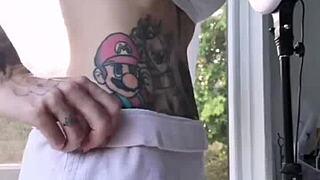 Melody Radford models a micro bikini in her homemade video