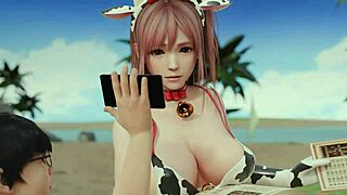 Honoka takes control and swallows cum