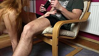 Sexy Kitty Licks Cream Off Monster Cock in Blowbang Bukkake