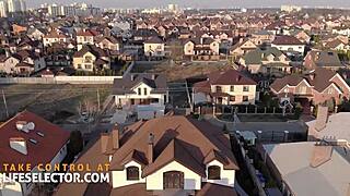 Lifeselector threesome action with hot blonde Angelika Grays in wild POV scene